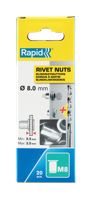 Rapid Blindklinkmoeren M8 | Incl. Boor | 20 Stuks - 5001482