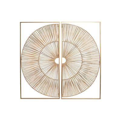 Wanddecoratie Home ESPRIT Gouden Natuurlijk 50 x 2 x 100 cm (2 Onderdelen)