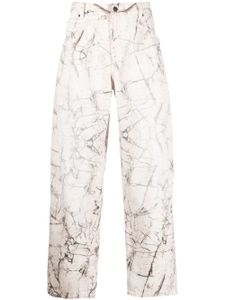 MARANT pantalon droit à effet craquelé - Tons neutres