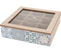 Theekist hout 24x24x7cm