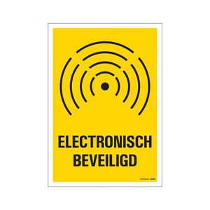 Bord Electronisch beveiligd - 230x330 mm.