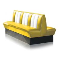 Classic Dubbele Retro Diner Bank Bel Air HW150 Geel