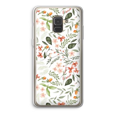 Sweet little flowers: Samsung Galaxy A8 (2018) Transparant Hoesje