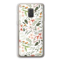 Sweet little flowers: Samsung Galaxy A8 (2018) Transparant Hoesje