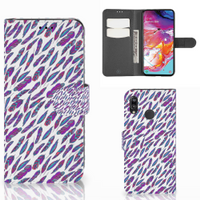 Samsung Galaxy A70 Telefoon Hoesje Feathers Color