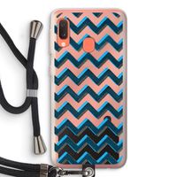 Onderbroken lijn: Samsung Galaxy A20e Transparant Hoesje met koord