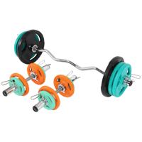 Olympische EZ-curlset 75 kg Gripper Gietijzer Rubber Coating - 50 mm Olympische EZ-curlset 75 kg Gripper Gietijzer Rubber Coating - 50 mm