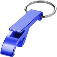 Flessen openers sleutelhanger - blauw - 5.5 cm - met sleutelsring