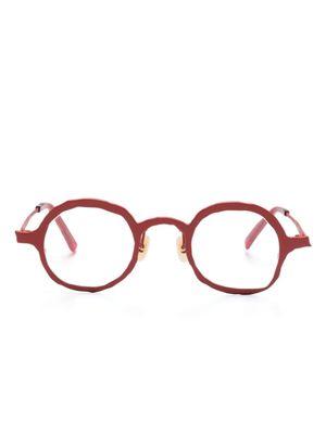 MASAHIROMARUYAMA lunettes de vue en titane à monture ronde - Rouge