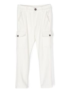 Monnalisa pantalon droit à poches cargo - Blanc