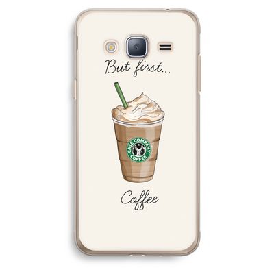 But first coffee: Samsung Galaxy J3 (2016) Transparant Hoesje