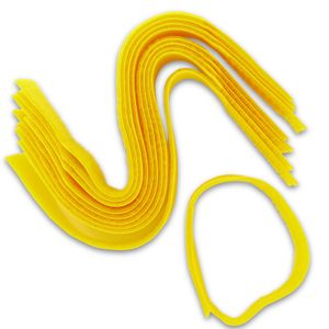 Koe herkenningsband klitterband 10 stuks geel