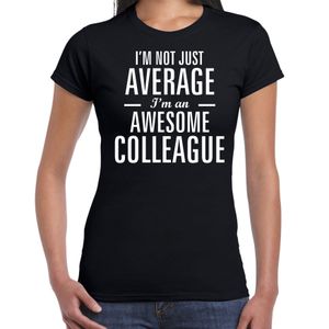 Not average awesome colleague / collega cadeau t-shirt zwart dames XL  -