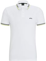 BOSS polo à logo imprimé - Blanc