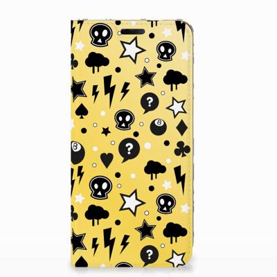 Mobiel BookCase Nokia 7.1 (2018) Punk Geel