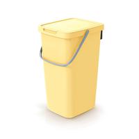 Keden GFT of rest afvalbak - geel - 25L - afsluitbaar - 26 x 29 x 48 cm - klepje/hengsel   -