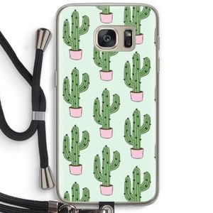 Cactus Lover: Samsung Galaxy S7 Transparant Hoesje met koord