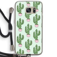 Cactus Lover: Samsung Galaxy S7 Transparant Hoesje met koord