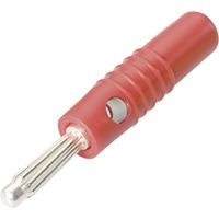 Schnepp S 4004 S Pluimstekker Stekker, recht Stift-Ø: 4 mm Rood 1 stuk(s) Piece - thumbnail