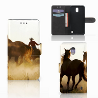 Nokia 2 Telefoonhoesje met Pasjes Design Cowboy - thumbnail