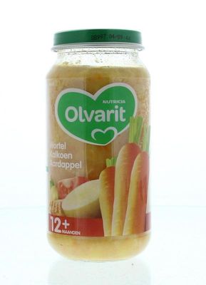 Olvarit Wortel kalkoen aardappels 12M10 (250 gr)