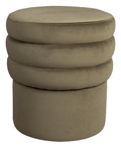 Dutchbone Hocker 'Aditi' Velvet, kleur Groen