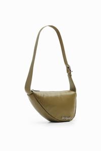 Ovale leren tas M - GREEN - U