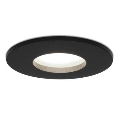 Porto LED inbouwspot - Dimbaar - GU10 - 4 Watt 6500K Daglicht wit - IP44 - Zwart - Voor binnen, buiten en badkamer