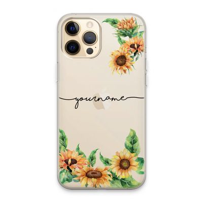 Zonnebloemen: iPhone 13 Pro Max Transparant Hoesje