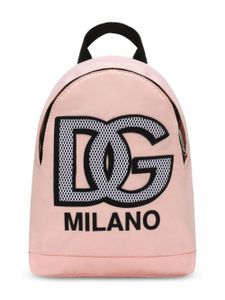 Dolce & Gabbana Kids sac à dos à logo appliqué - Rose