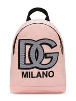 Dolce & Gabbana Kids sac à dos à logo appliqué - Rose