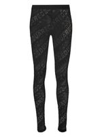 DSQUARED2 legging en dentelle à logo brodé - Noir - thumbnail