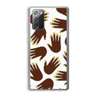 Hands dark: Samsung Galaxy Note 20 / Note 20 5G Transparant Hoesje