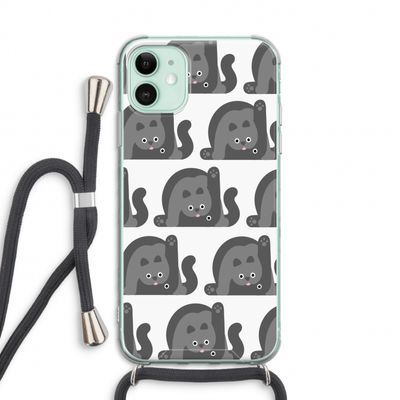 Cats: iPhone 11 Transparant Hoesje met koord
