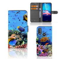 Bookcase Moto E6s Telefoonhoesje met Pasjes Vissen - thumbnail