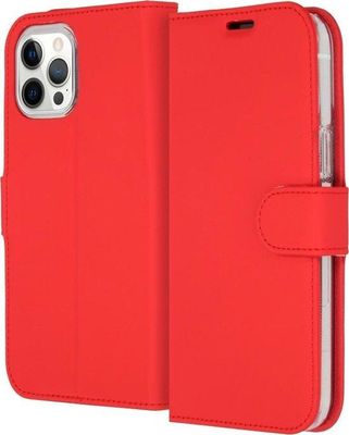 AccezzWallet Softcase Bookcase iPhone 12 Pro Max Telefoonhoesje Rood