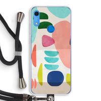 Bold Rounded Shapes: Huawei Y6s Transparant Hoesje met koord