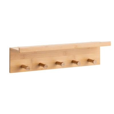 Wandkapstok Hazel - naturel - 12x49x9,5 cm - Leen Bakker