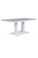 Qopps Rubli tuintafel, in hoogte verstelbaar 130 x 75 mat Wit