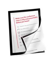 Infokader quantore zelfklevend a4 zwart