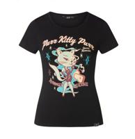 Queen Kerosin Purr Kitty Purr Shirt Black-XXL