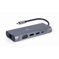 Gembird A-CM-COMBO7-01 laptop dock & poortreplicator USB 3.2 Gen 1 (3.1 Gen 1) Type-A Grijs - thumbnail