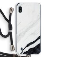 Elegante marmer: Samsung Galaxy A10 Transparant Hoesje met koord