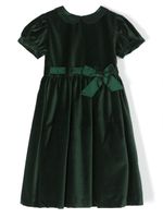 Mariella Ferrari robe en velours à manches bouffantes - Vert - thumbnail