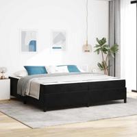 Bedframe Anders Zwart en Wit en Zwart 200 x 200 cm Fluweel