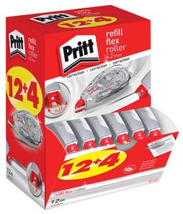 Pritt correctieroller Refill Flex 4,2 mm x 12 m, doos 12 + 4 gratis