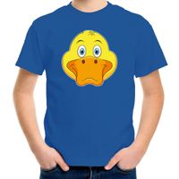 Cartoon eend t-shirt blauw voor jongens en meisjes - Cartoon dieren t-shirts kinderen