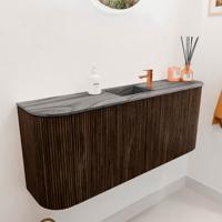Toiletmeubel Mondiaz Joya Dlux | 103.2 cm | Meubelkleur Walnut | Faye wastafel Sombra Wasbak Midden | 1 kraangat