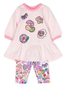 Marc Jacobs Kids ensemble robe-bandeau à imprimé graphique - Rose