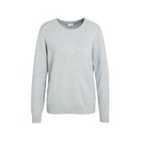 VILA gemêleerde fijngebreide trui VIRIL lichtgrijs - thumbnail